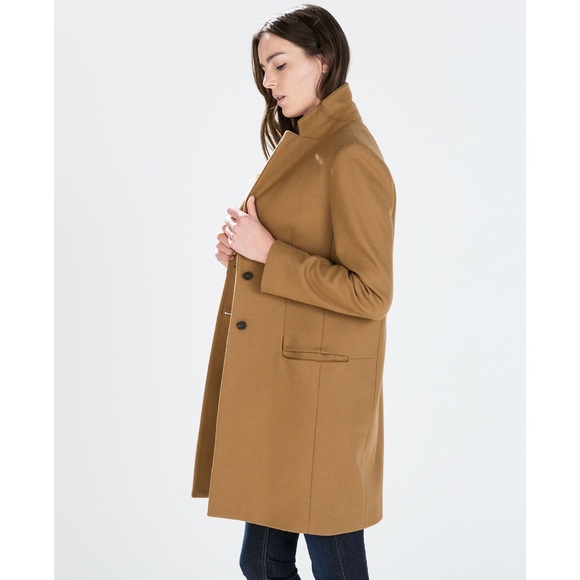 camel coat ladies zara
